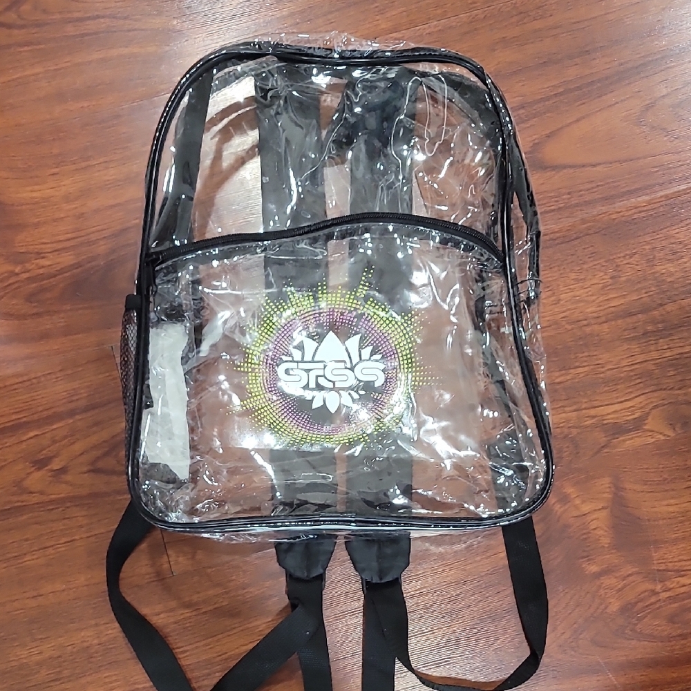 Clear Backpack with Black Straps
